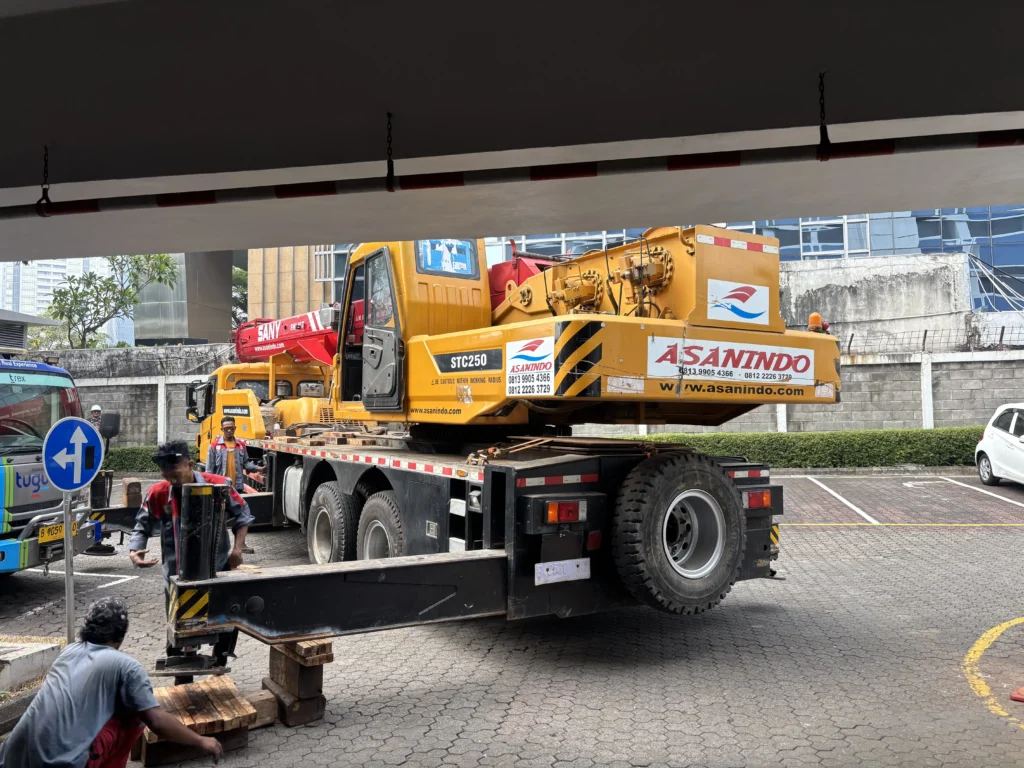 Konsekuensi operasional crane tanpa survei lokasi termasuk outrigger yang amblas akses yang terblokir dan kapasitas crane yang tidak sesuai kondisi aktual